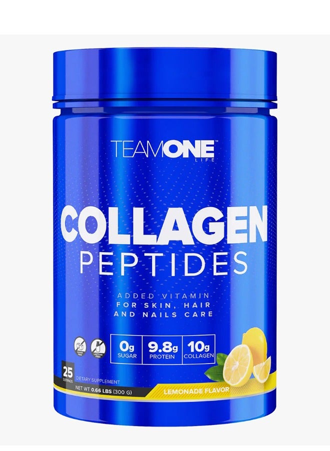 مسحوق ببتيدات الكولاجين بنكهة الليمون 300 غرام - كولاجين متحلل من النوع الأول والثالث لدعم صحة البشرة والجمال